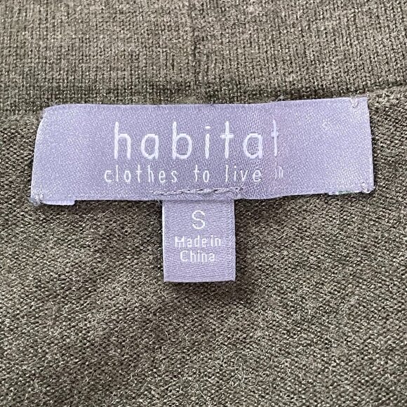 Habitat Moss Green Wool Blend Boxy Cowlneck Lagenlook Pullover Top Women’s Small - Picture 10 of 11